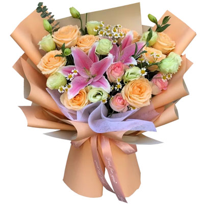 金华11朵玫瑰桔梗百合，陪你每个季节