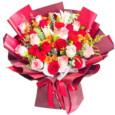 金华22朵玫瑰百合，追求真爱幸福